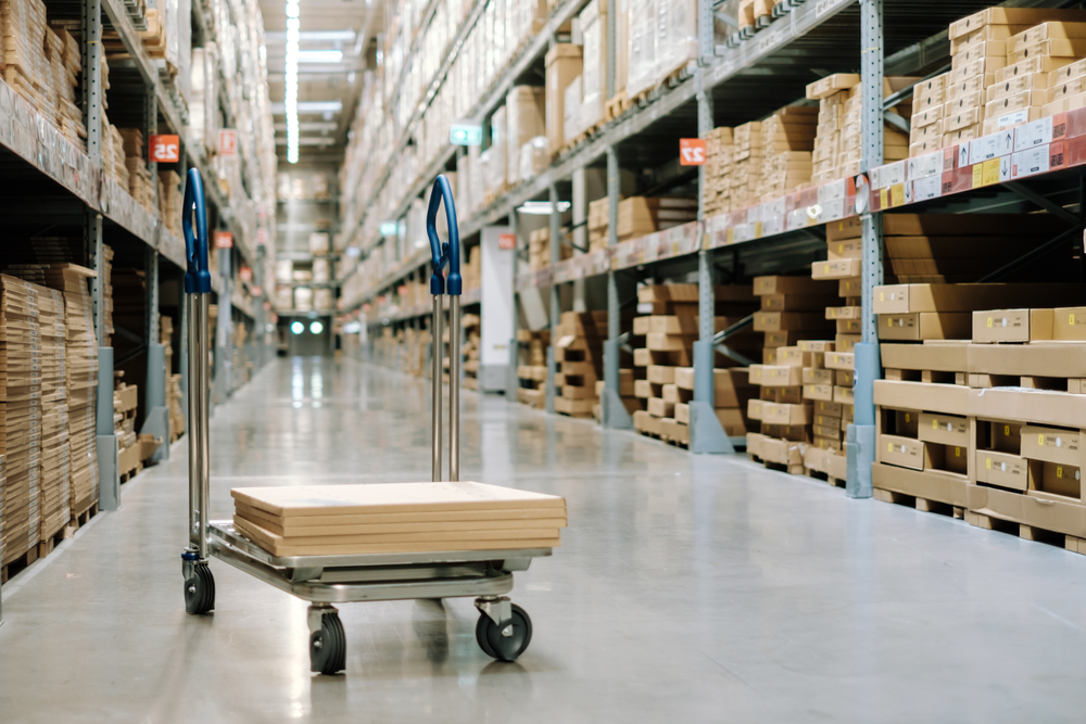 inside of a warehouse